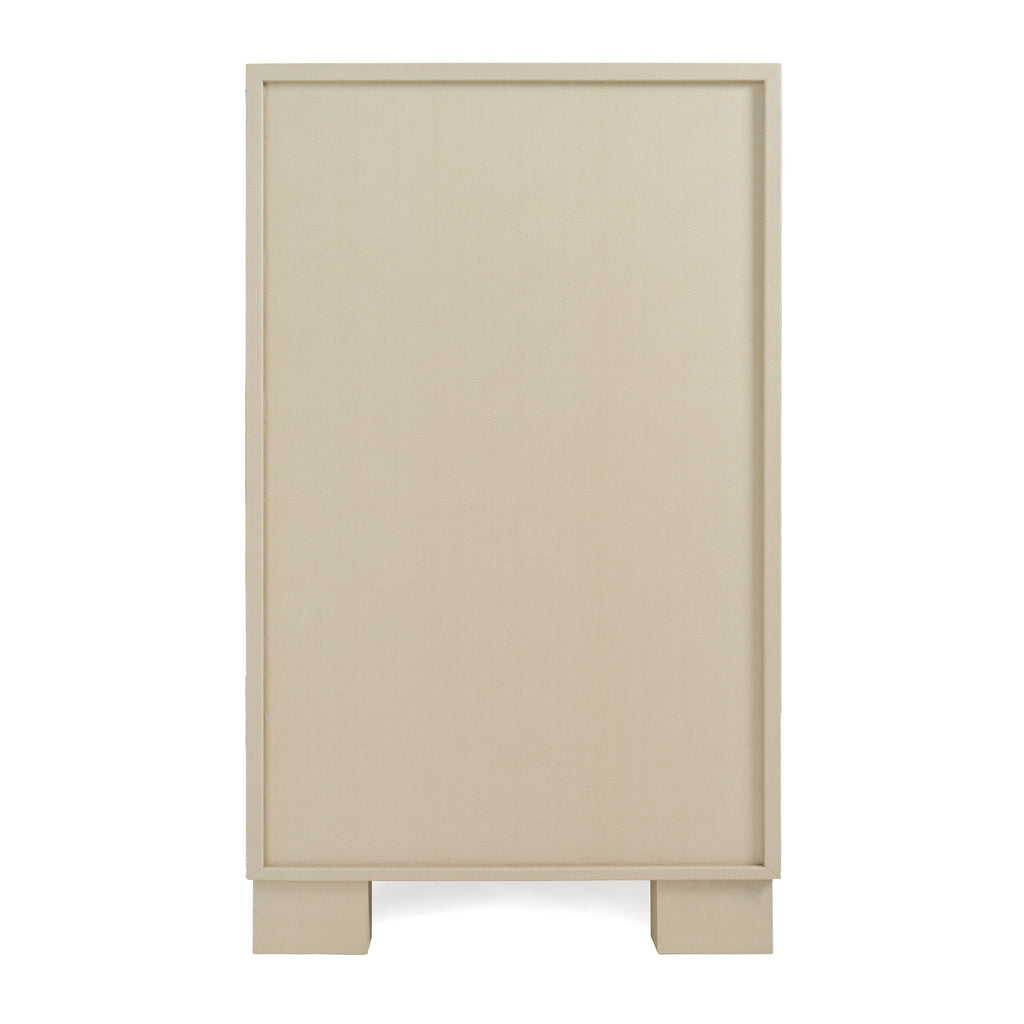 Cartier - Modern Beige Shagreen and Brushed Brass Chest