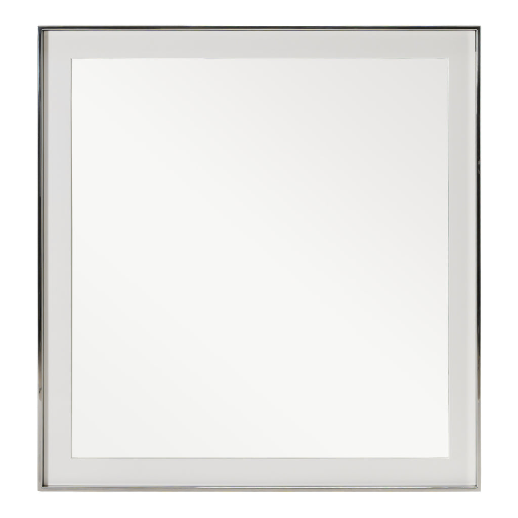 Cartier - Modern White & Stainless Steel Mirror