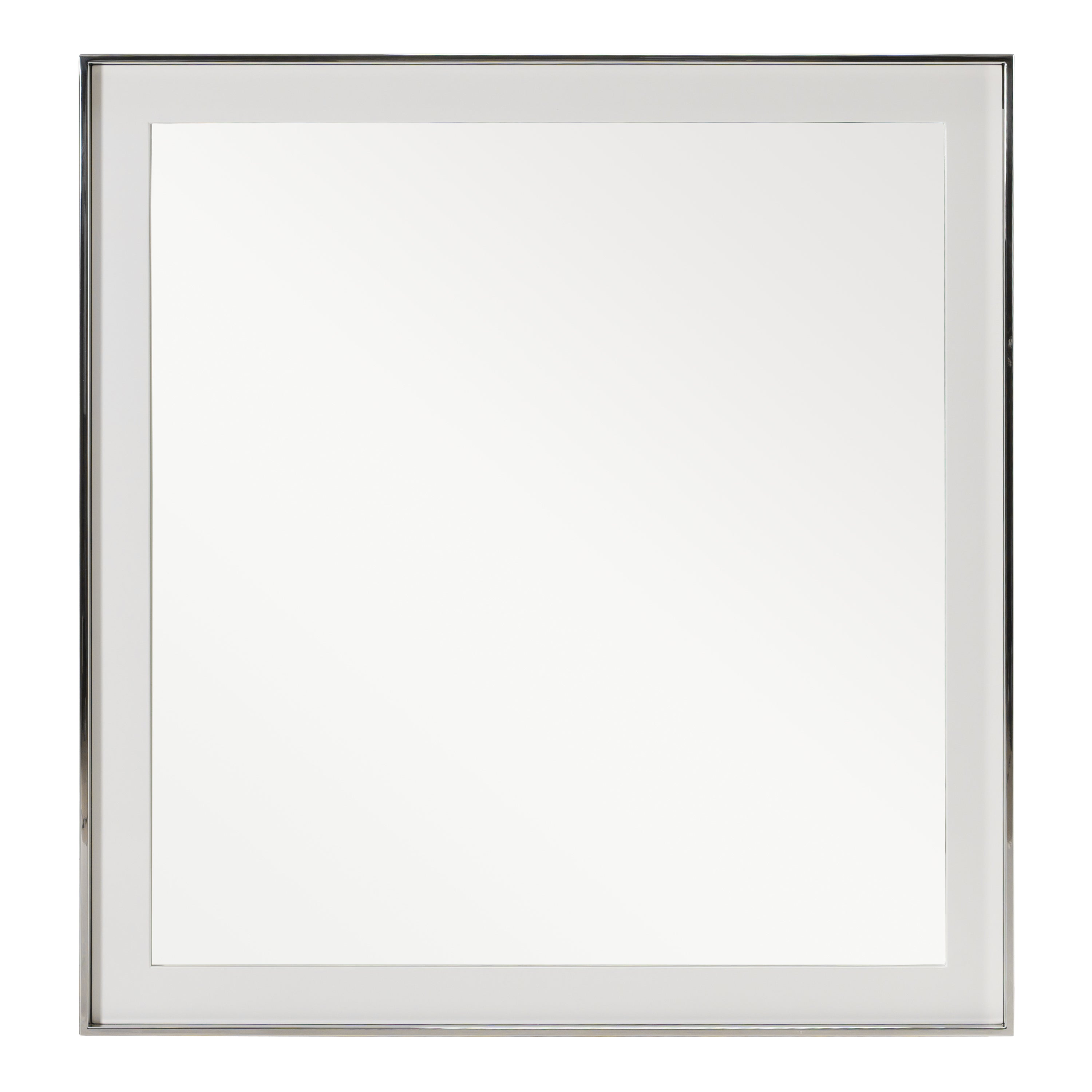Cartier - Modern White & Stainless Steel Mirror