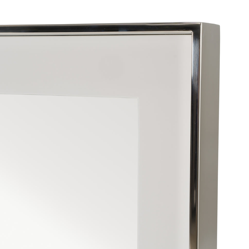Cartier - Modern White & Stainless Steel Mirror