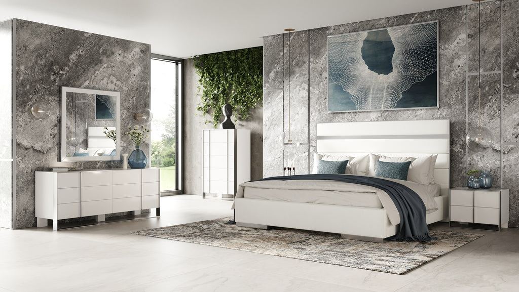 Cartier - Modern White & Stainless Steel Mirror
