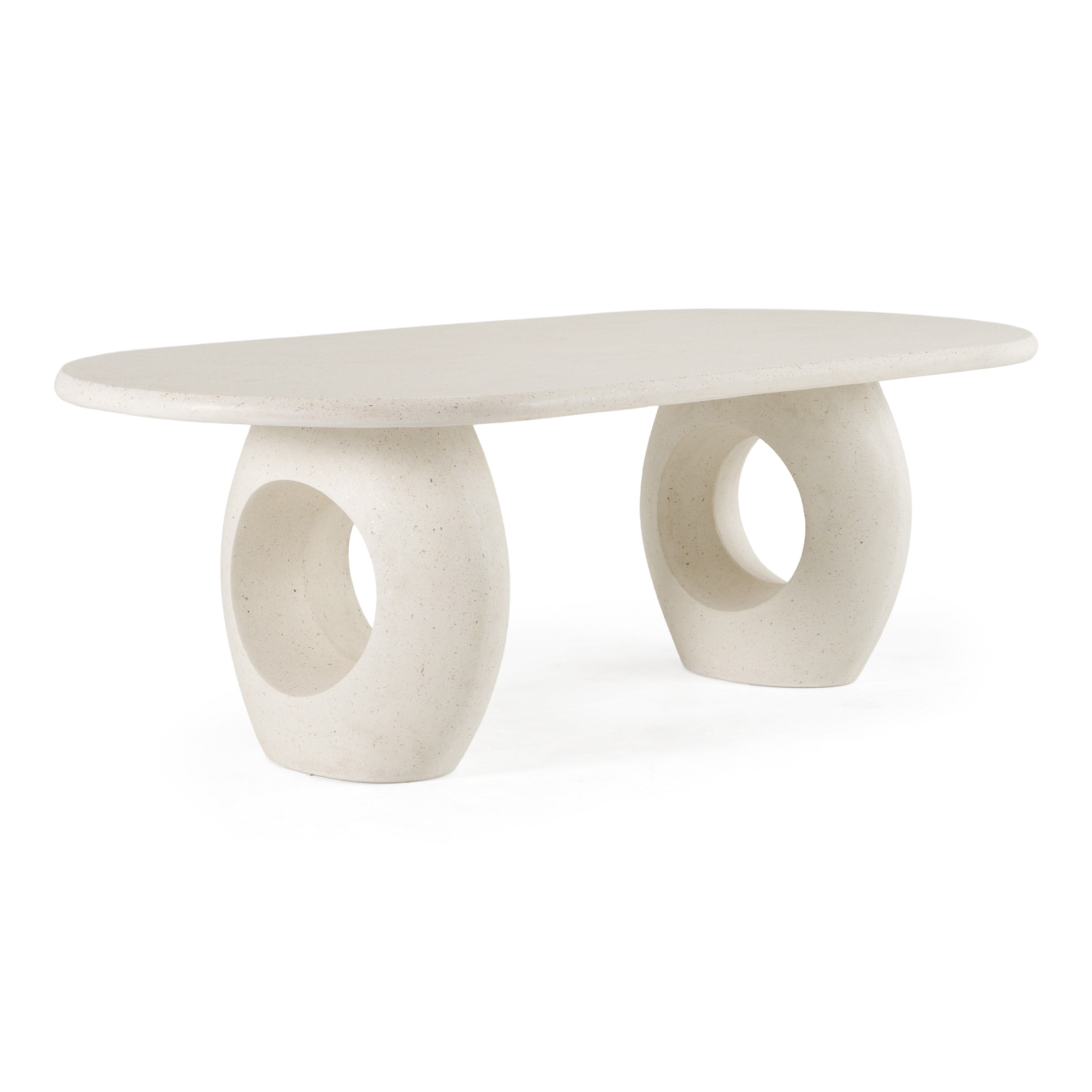 Carville - Modern Terrazzo Concrete Oval Dining Table