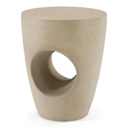 Carville - Modern Beige Fiberform Dining Stool/End Table