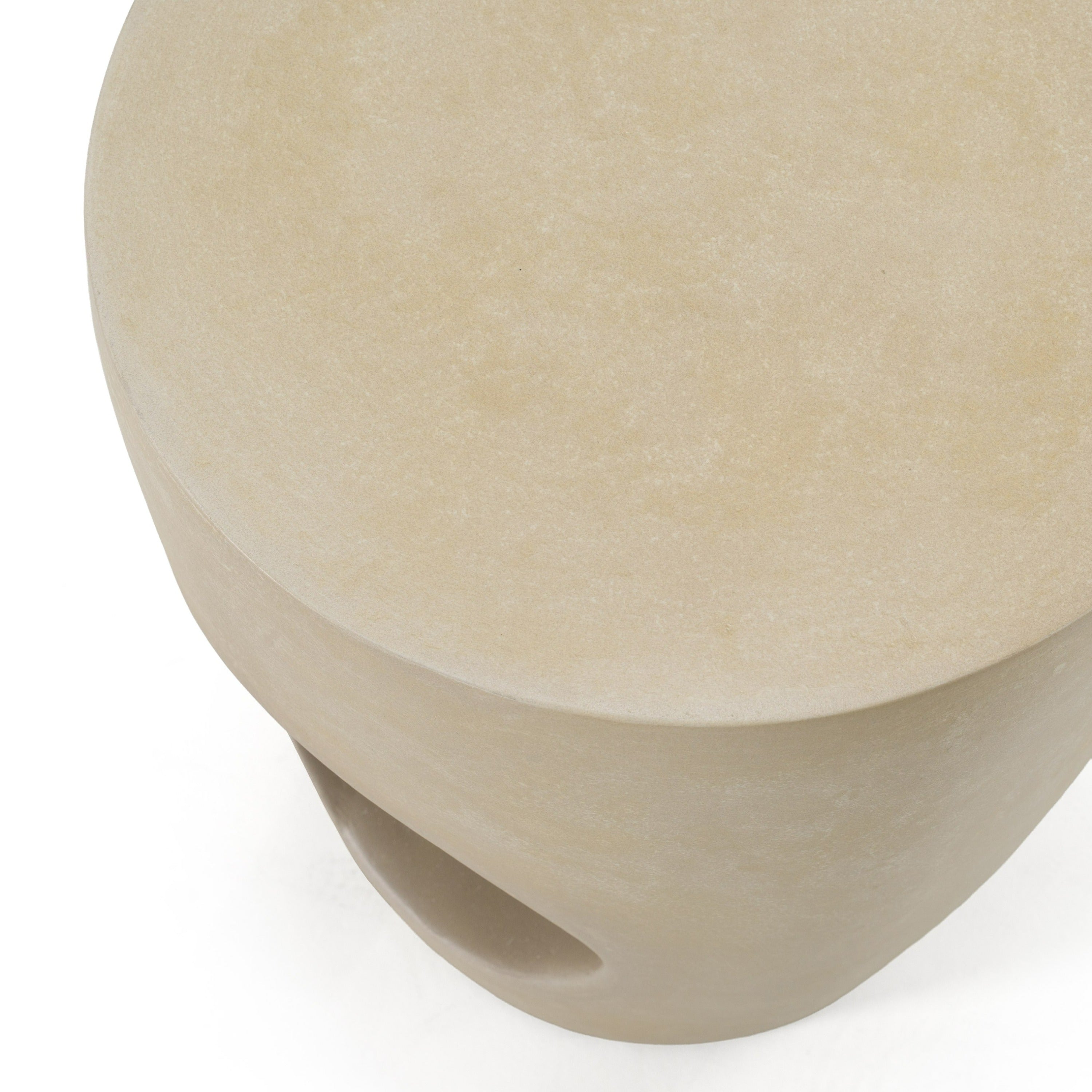 Carville - Modern Beige Fiberform Dining Stool/End Table