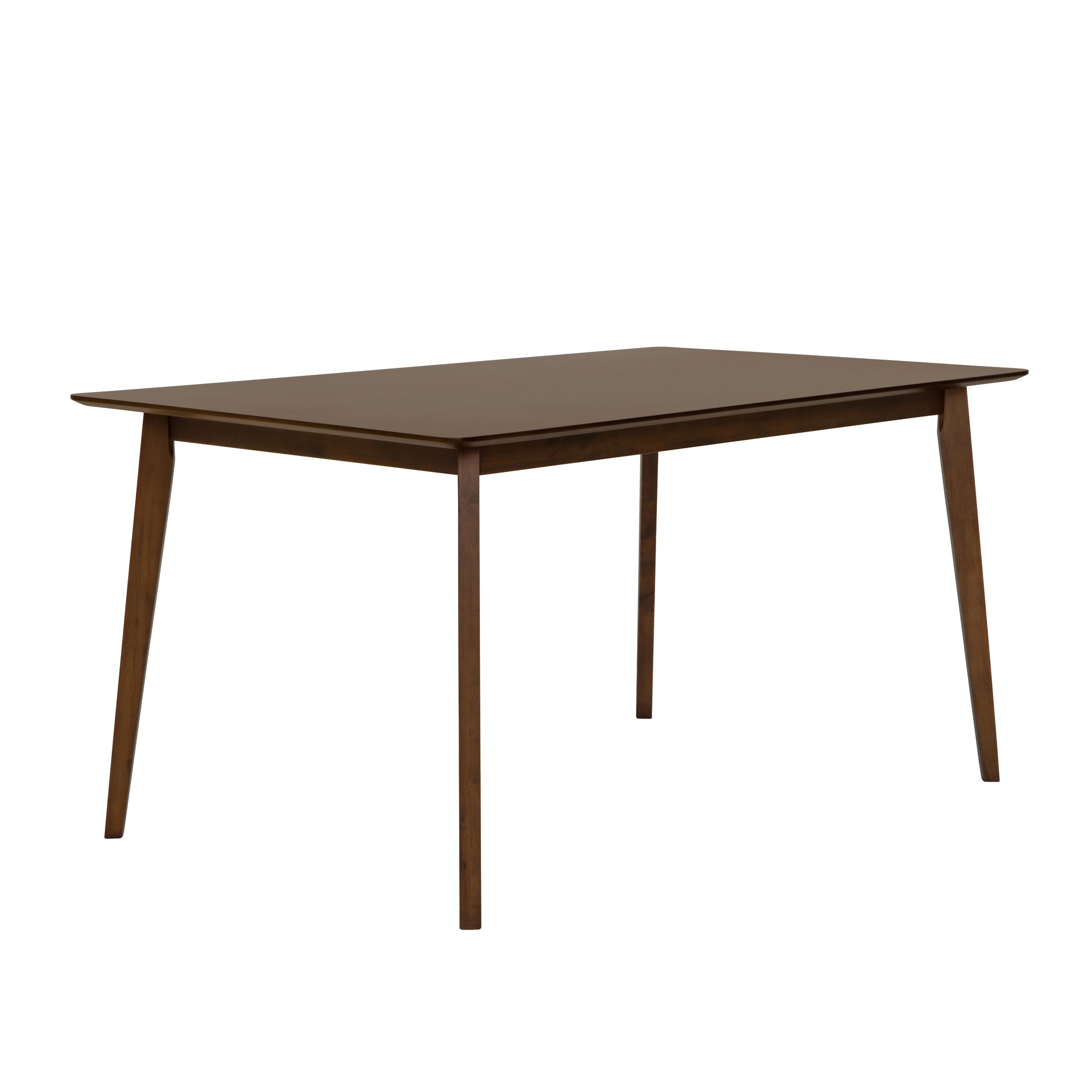 Castillo + Jordan - Modern Grey Fabric + Walnut 5-Piece Dining Set