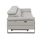 1246 Divanitalia Modular Power Triple Reclining Sofa with Power Reclining Headrests - Top Grain Italian Leather - Light Grey - SKU 1246-LT-GREY-3.3-HT - view 8