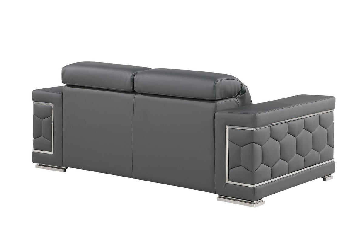 296 Genuine Loveseat - Grey - SKU 296-GREY-L - view 3