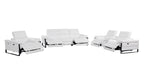 1246 Divanitalia Modular Power Dual Reclining Sofa, Console Loveseat, and Chair Set with Power Headrests - Top Grain Italian Leather - White - SKU 1246-WHITE-7.5-HT-3PC - view 3
