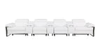 1246 Divanitalia Modular Power Triple Reclining Triple Console Sofa with Power Reclining Headrests - Top Grain Italian Leather