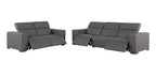 1208 Leather Reclining Set - Sofa & Loveseat with 4 Power Recliners - Dark Grey - SKU 1208-DK-GREY-5.4-HT-2PC - view 4