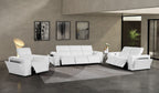1224 Divanitalia 6-Piece Modular Power Reclining Sofa, Loveseat & Chair Set in Top Grain Italian Leather with 6 Power Recliners & Power Headrests - White - SKU 1224-WHITE-6.6-HT-3PC - view 2