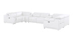 2679 8-Piece U-Shaped Power Reclining Sectional Sofa in Genuine Leather - 4 Recliners