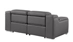 1116 Divanitalia 2-Piece Modular Power Reclining Loveseat in Top Grain Italian Leather with 2 Power Recliners & Power Headrests