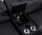 1224 Divanitalia 7-Piece L-Shaped Sectional Sofa in Top Grain Italian Leather with 4 Power Recliners & Power Headrests
