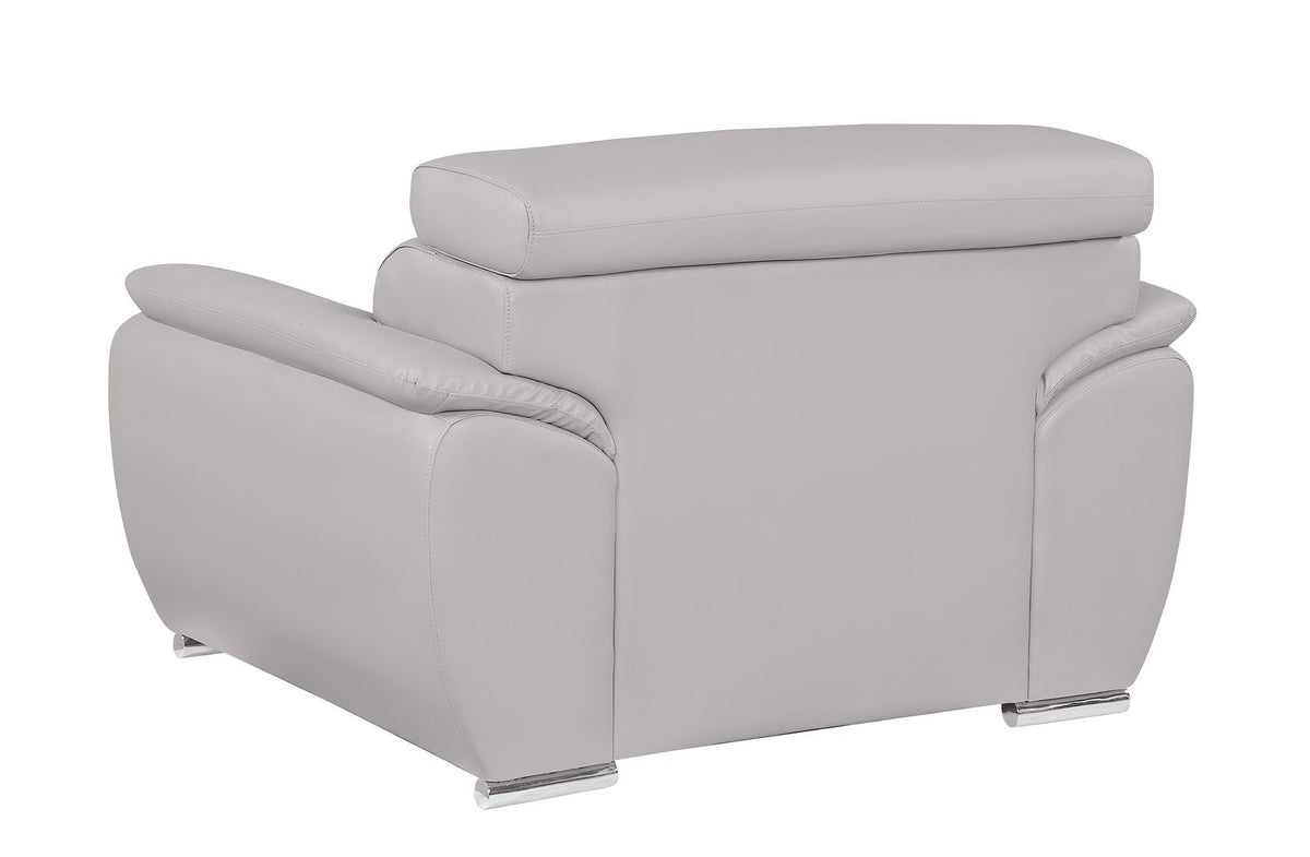 4571 Modern Genuine Leather Chair - Light Grey - SKU 4571-CH-LT-GREY - view 5