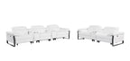 1246 Divanitalia Modular Power Reclining Dual Console Sofa and Console Loveseat Set with Power Headrests - Top Grain Italian Leather - White - SKU 1246-WHITE-8.5-HT-2PC - view 4
