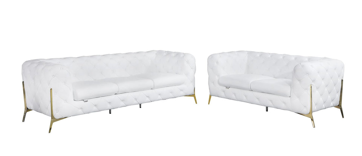970 Divanitalia 2-Piece Sofa Set in Top-grain Italian Leather