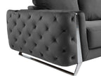 1051 Divanitalia Beige Sofa in Velvet Fabric