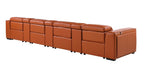 1224 Divanitalia 7-Piece Modular Power Reclining Sofa in Top Grain Italian Leather with 4 Power Recliners & Power Headrests