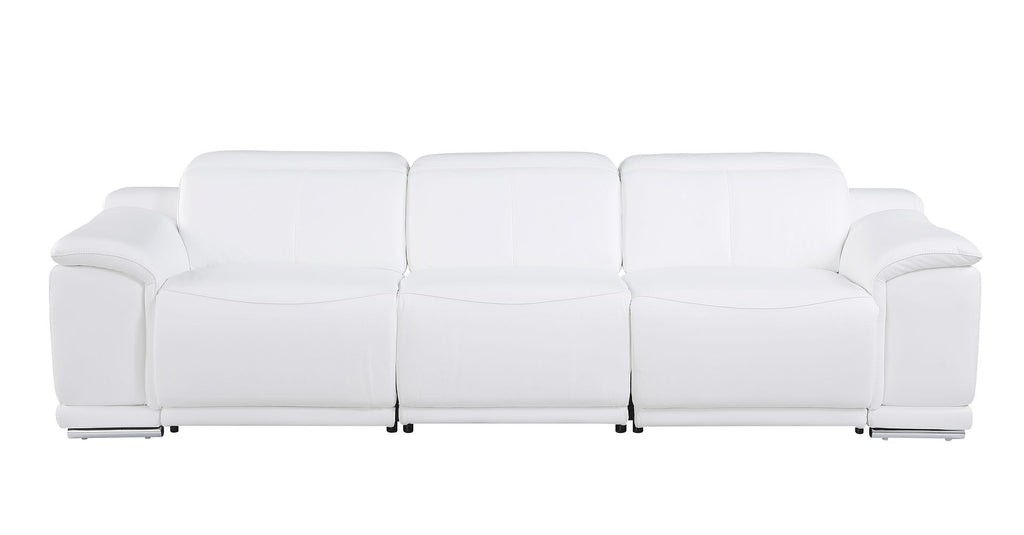 9762 Divanitalia 3-Piece Modular Power Reclining Sofa with 3 Power Recliners in Top Grain Italian Leather