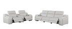 1116 DivanItalia 6-Piece Modular Power Reclining Sofa and Console Loveseat Set in Top Grain Italian Leather with 5 Power Recliners & Power Headrests - Light Grey - SKU 1116-LT-GREY-6.5-HT - view 4