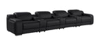 1116 Divanitalia 7-Piece Modular Power Reclining Sofa in Top Grain Italian Leather with 4 Power Recliners & Power Headrests - Black - SKU 1116-BLACK-S-7.4-HT - view 3