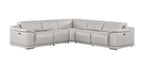 2679 5-Piece L-Shaped Power Reclining Sectional Sofa in Genuine Leather - 3 Recliners
