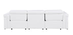 1126 Divanitalia 3-Piece Modular Power Reclining Sofa in Top Grain Italian Leather with 2 Power Recliners & Power Headrests