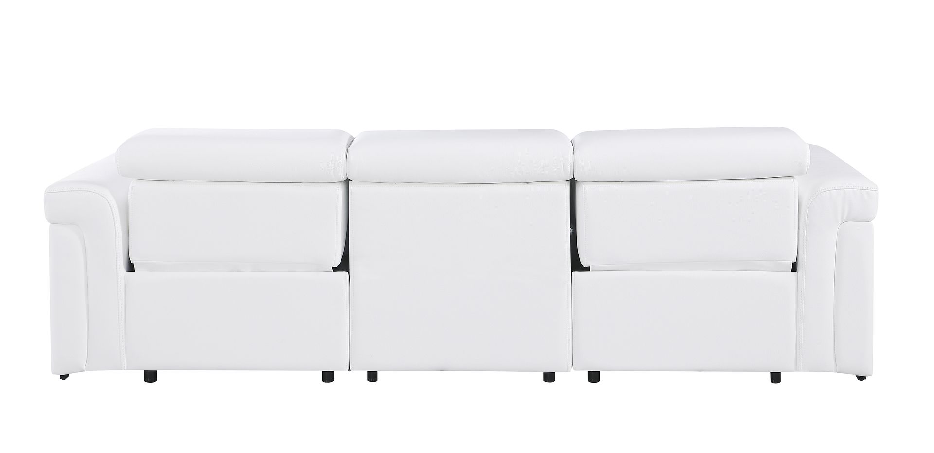 1126 Divanitalia 3-Piece Modular Power Reclining Sofa in Top Grain Italian Leather with 2 Power Recliners & Power Headrests