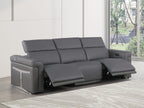 1126 Divanitalia 3-Piece Modular Power Reclining Sofa in Top Grain Italian Leather with 2 Power Recliners & Power Headrests