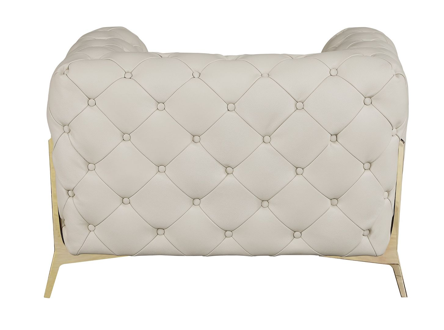 970 Divanitalia 3-Piece Sofa Set in Top-grain Italian Leather - Cream - SKU 970- CREAM 3PC (S/CH/CH) - GROUP - view 6