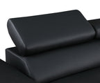 8136 Left Arm Facing Chaise with Adjustable Headrest in Genuine Leather