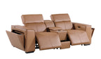 1224 Divanitalia 3-Piece Modular Power Reclining Loveseat in Top Grain Italian Leather with 2 Power Recliners & Power Headrests - Cognac - SKU 1224-COGNAC-3.2-HT - view 5