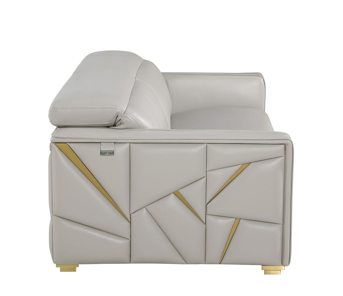 1120 Divanitalia Sofa with Adjustable Headrest in Top-grain Italian Leather - Light Grey - SKU 1120-LT-GREY-S - view 5