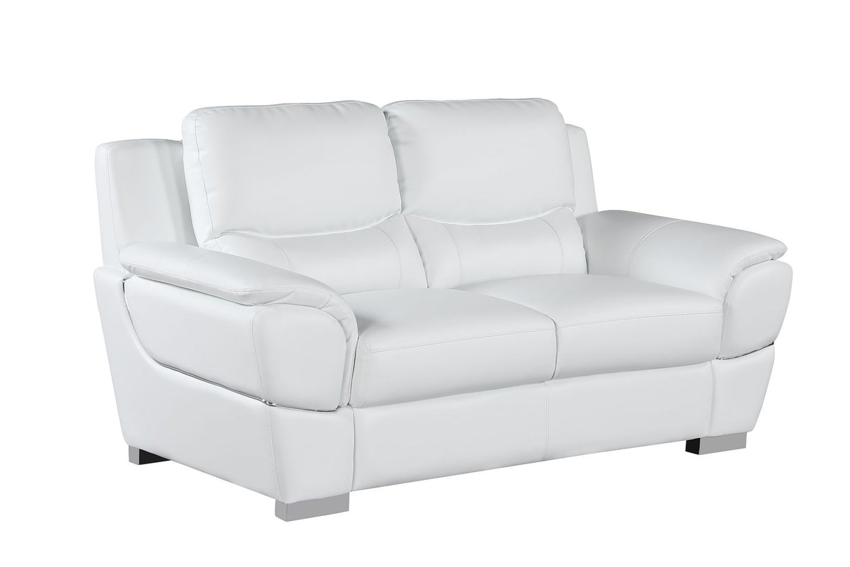 4572 Modern Genuine Leather 3-Piece Sofa Set - White - SKU 4572 WHITE 3PC (S/L/C) - GROUP - view 8