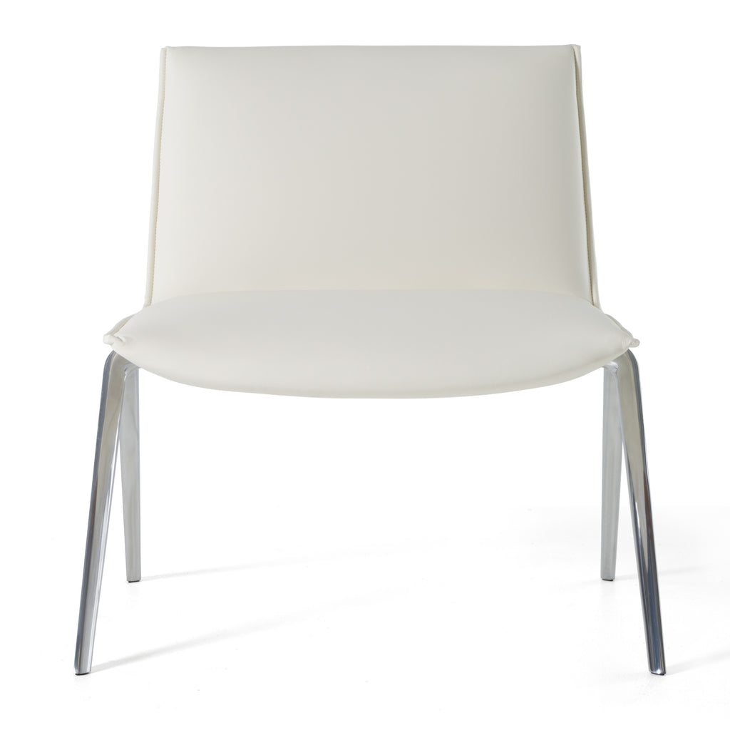 Cedric - Modern White Vegan Leather Accent Chair