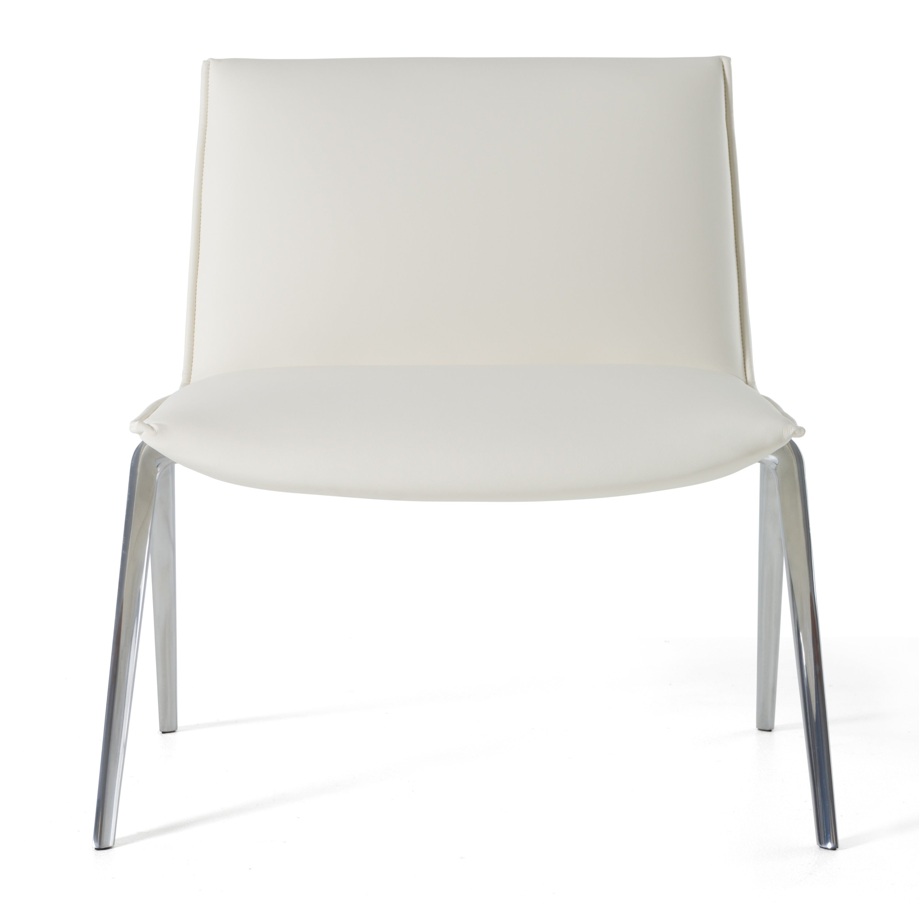 Cedric - Modern White Vegan Leather Accent Chair