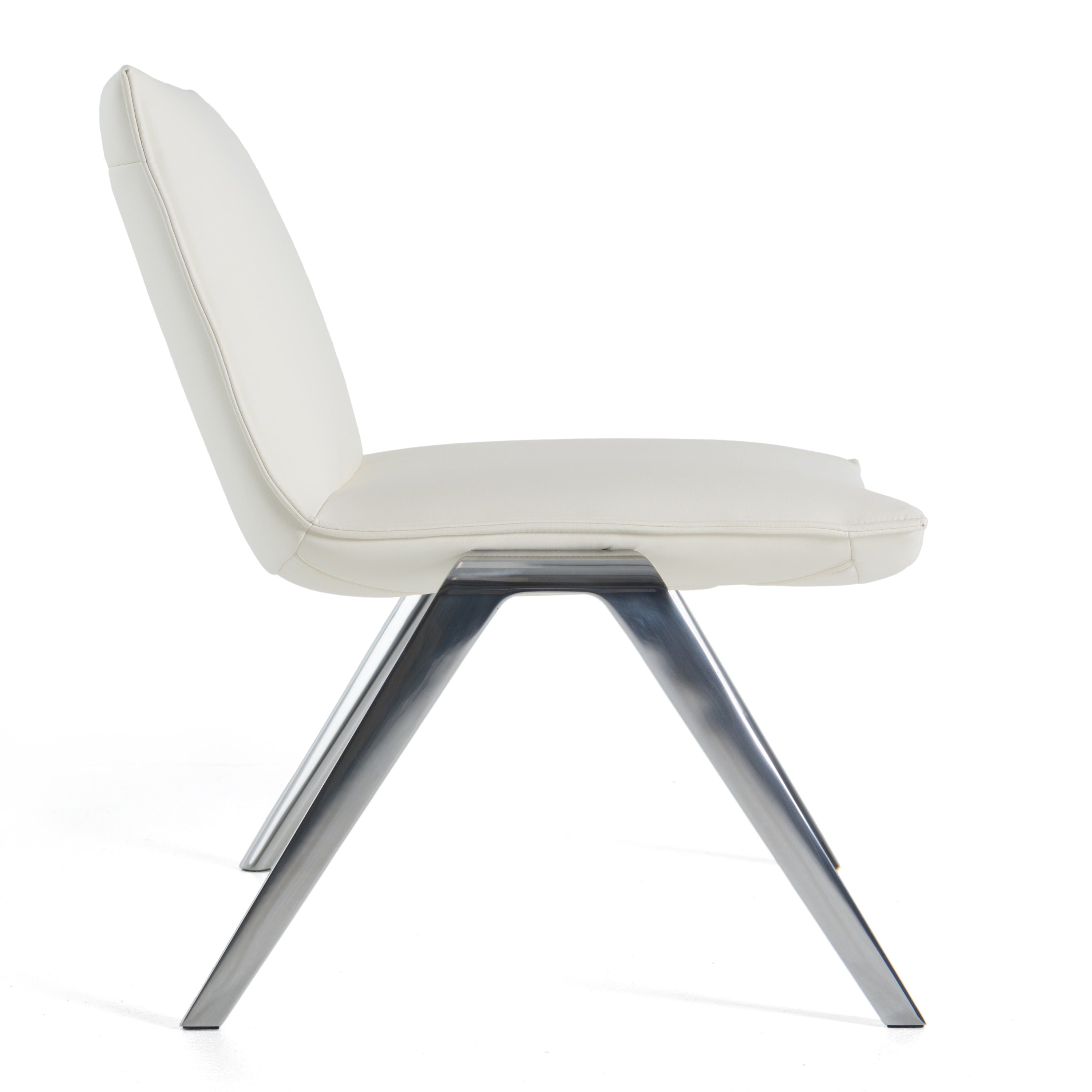 Cedric - Modern White Vegan Leather Accent Chair