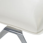 Cedric - Modern White Vegan Leather Accent Chair