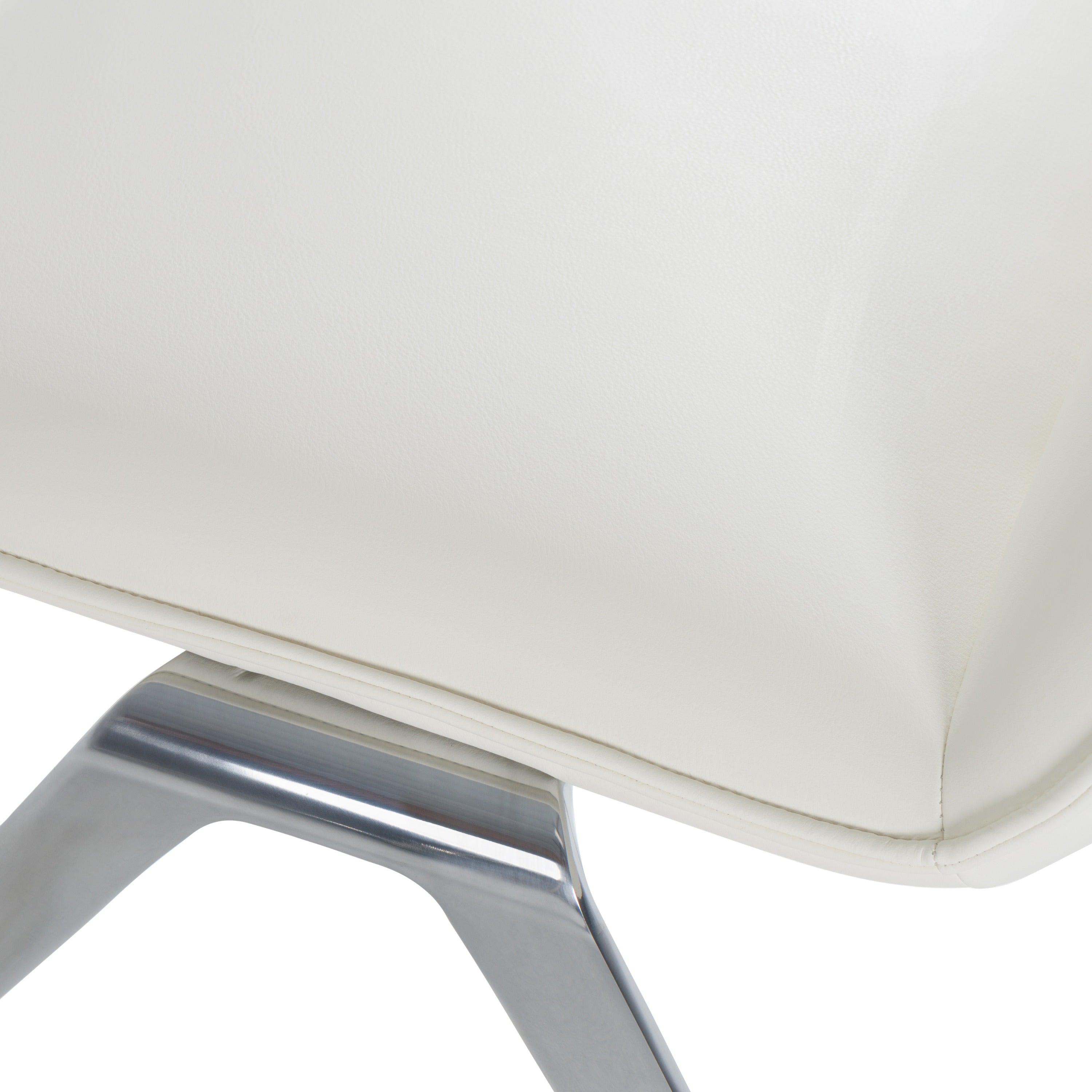 Cedric - Modern White Vegan Leather Accent Chair