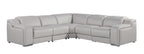 1116 Divanitalia 5-Piece L-Shaped Sectional Sofa in Top Grain Italian Leather with 3 Power Recliners & Power Headrests - Light Grey - SKU 1116-LT-GREY-5PC-3PWR-SECTIONAL- GROUP - view 2