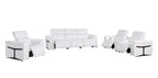 1126 Divanitalia 7-Piece Modular Power Reclining Sofa, Loveseat & Chair Set in Top Grain Italian Leather with 6 Power Recliners & Power Headrests - White - SKU 1126-WHITE-7.6-HT-3PC - view 4