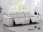 9762 Divanitalia 3-Piece Modular Power Reclining Sofa with 2 Power Recliners in Top Grain Italian Leather