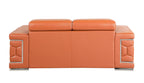 692 Divanitalia Loveseat with Adjustable Headrest in Top-grain Italian Leather - Camel - SKU 692-L-CAMEL - view 4