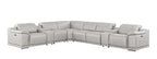 2679 8-Piece L-Shaped Power Reclining Sectional Sofa in Genuine Leather - 4 Recliners