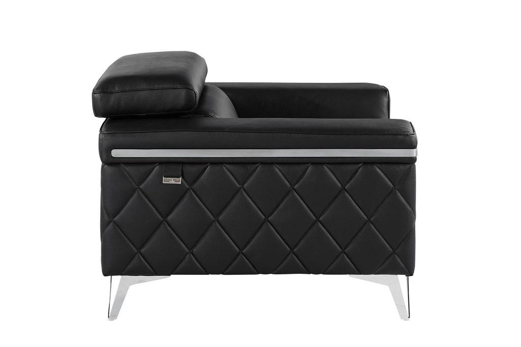 1140 Divanitalia Chair with Adjustable Headrest in Top-grain Italian Leather