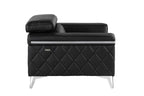 1140 Divanitalia Chair with Adjustable Headrest in Top-grain Italian Leather