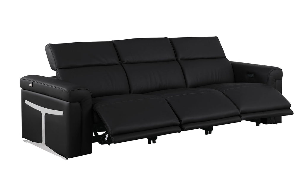 1126 Divanitalia 3-Piece Modular Power Reclining Sofa in Top Grain Italian Leather with 3 Power Recliners & Power Headrests