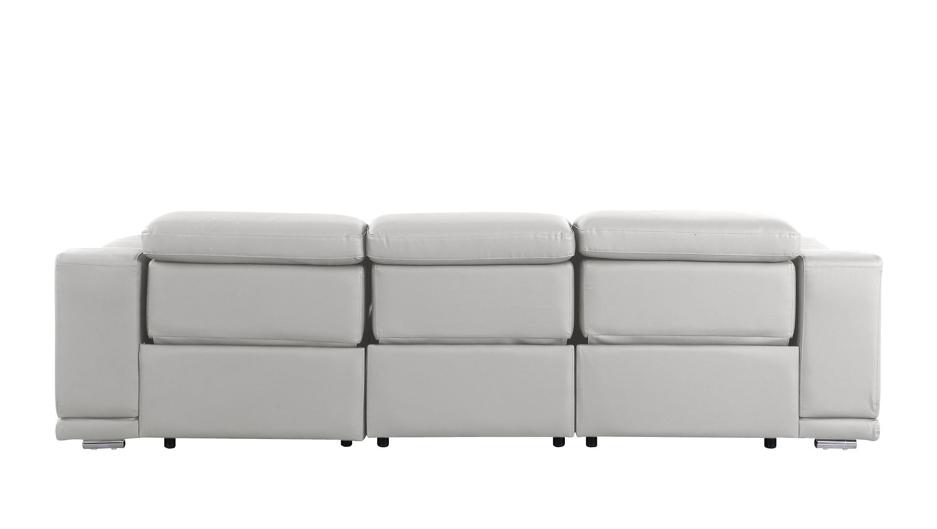 9762 Divanitalia 3-Piece Modular Power Reclining Sofa with 3 Power Recliners in Top Grain Italian Leather