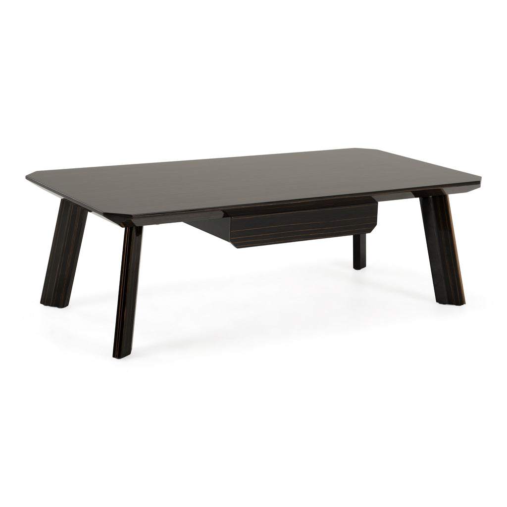 Chadwick Modern Ebony & Rosegold Coffee Table